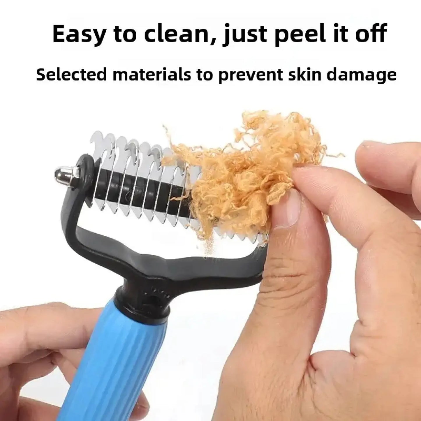 Professional Pet Grooming Tool: Universal Detangling Comb for Dogs with Stainless Steel Double-Sided Design for Effective Shedding and Matted Hair Management.